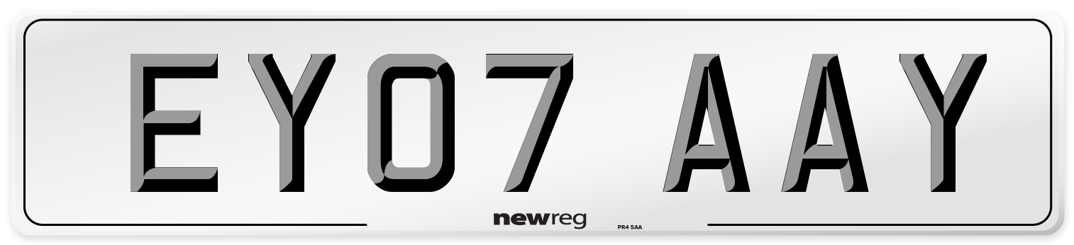 EY07 AAY Number Plate from New Reg